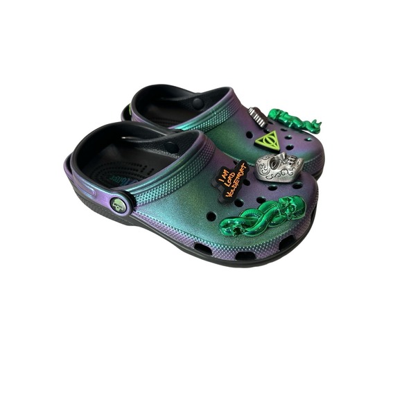 New Crocs Classic Harry Potter Dark Arts Unisex Mens 5 Women's 7 Clogs Voldemort - Picture 1 of 8